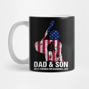 Dad And Son Best Friends For Baseball Life Mug
